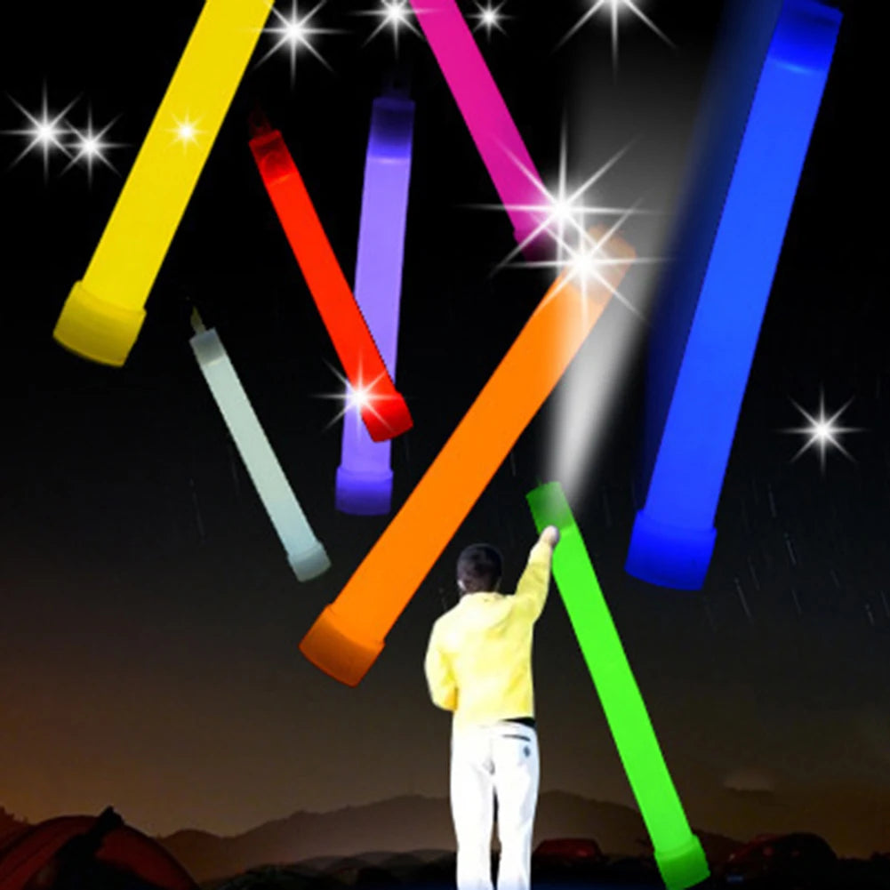 Waterproof Survival Glow Sticks – 5/10PCS  with Hook (Non‑Toxic, 12‑Hour Glow)