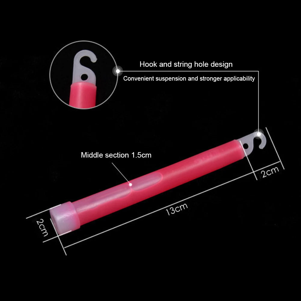 Waterproof Survival Glow Sticks – 5/10PCS  with Hook (Non‑Toxic, 12‑Hour Glow)