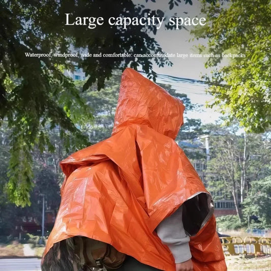 Outdoor Waterproof Emergency Aluminum Raincoat for Camping & Hiking