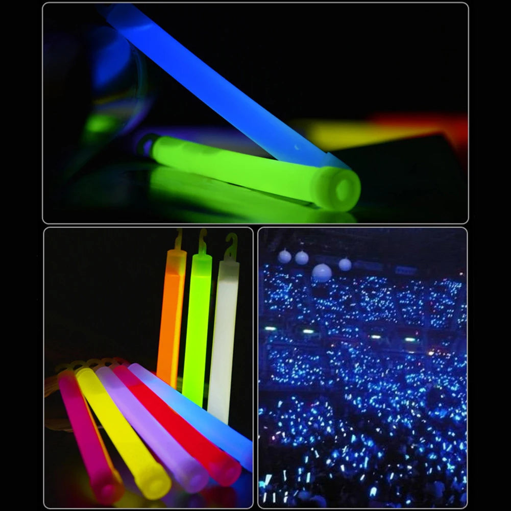 Waterproof Survival Glow Sticks – 5/10PCS  with Hook (Non‑Toxic, 12‑Hour Glow)