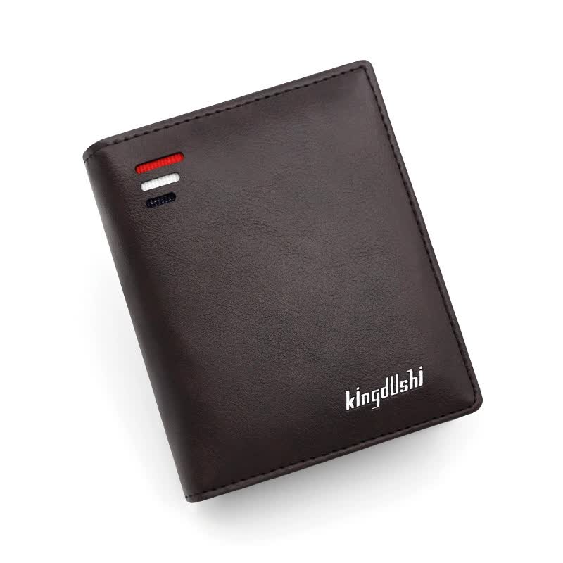 NNEDSZ Dark Brown Men's RFID Blocking Leather Wallet - Slim and Compact Design