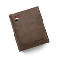 NNEDSZ Light Brown Men's RFID Blocking Leather Wallet - Slim and Compact Design