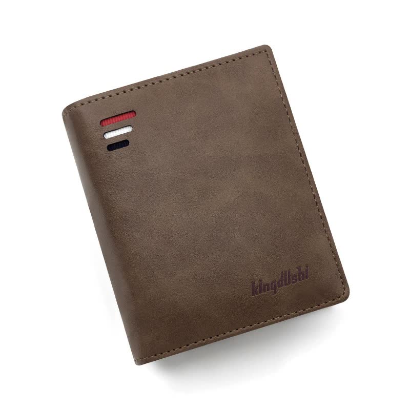 NNEDSZ Light Brown Men's RFID Blocking Leather Wallet - Slim and Compact Design