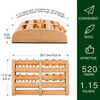 1pc Wooden Foot Massager Roller for Plantar Fasciitis Relief(Brown)